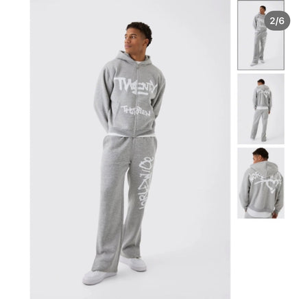 Straight-Leg Tracksuit With Hood