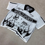 Boxy Fit Knitted Moto Shirt