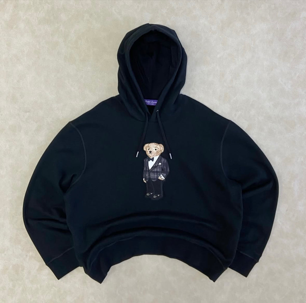 Polo Bear Fleece Hoodie Purple Label