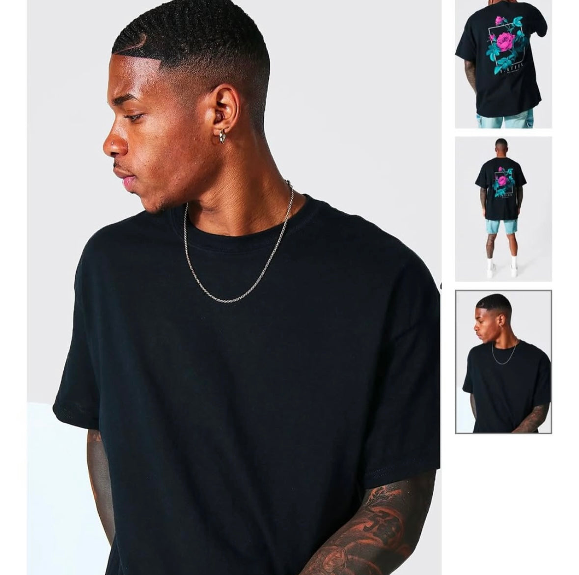 Oversized Virtues Graphic T-Shirt