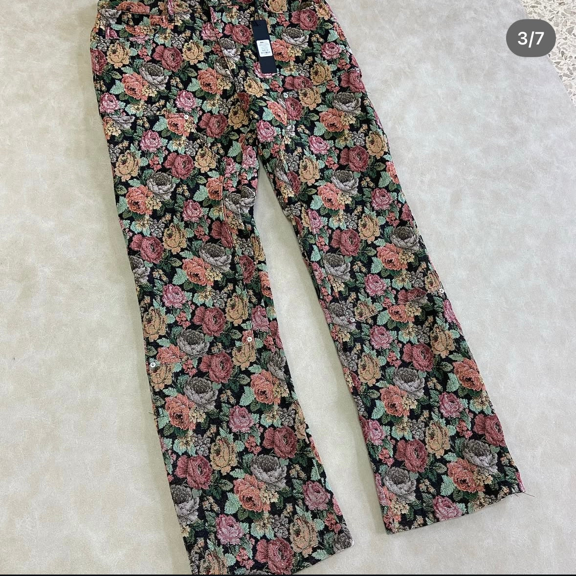 Bellevue Flared Tapestry Carpenter Pants