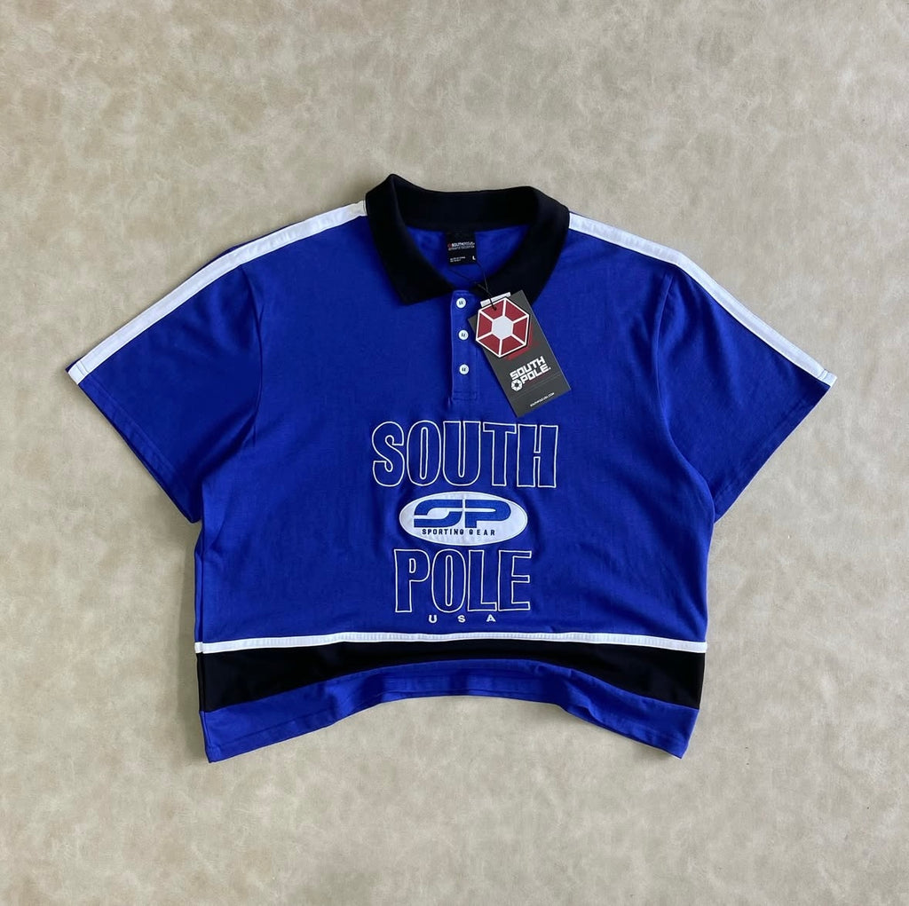 Southpole T-Shirt Relaxed Fit Collared
Graphic - Blue