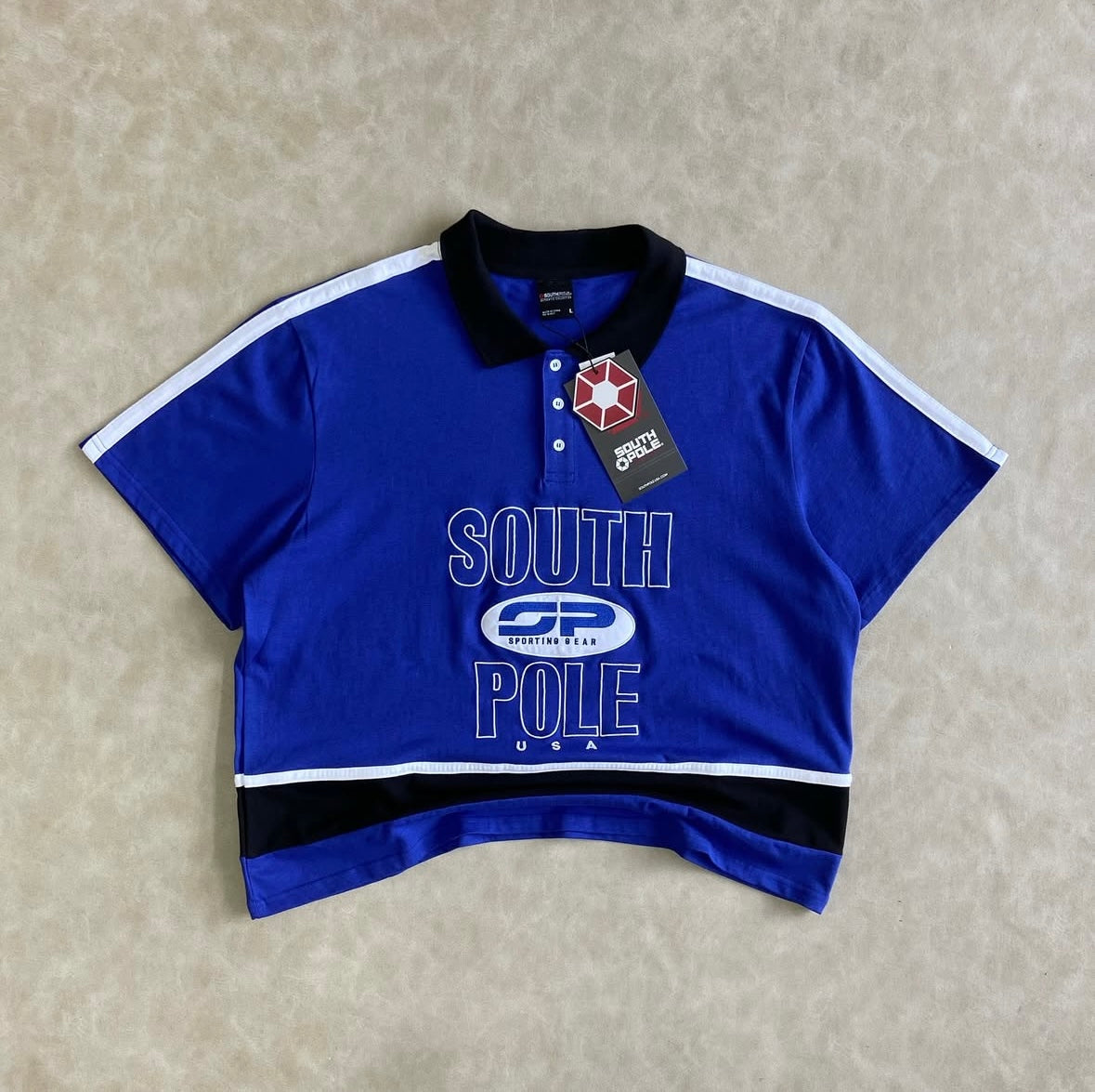 Southpole T-Shirt Relaxed Fit Collared
Graphic - Blue