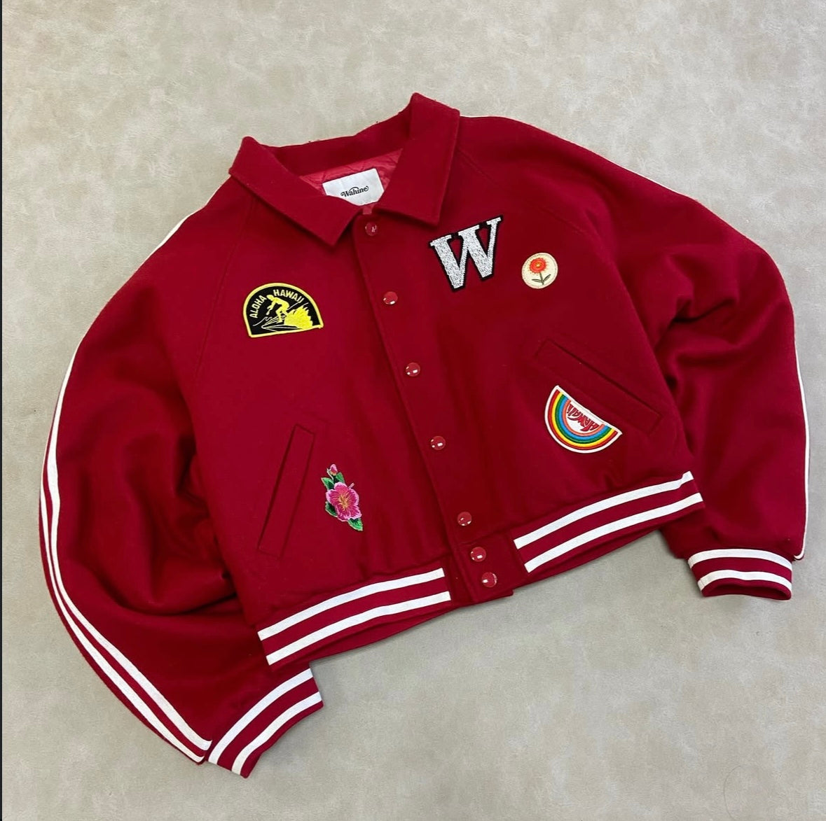 Waine Varsity Boxy Unisex Jacket