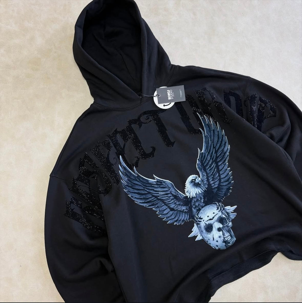 ROKU STUDIO Respect Or Die Cropped
Graphic Hoodie