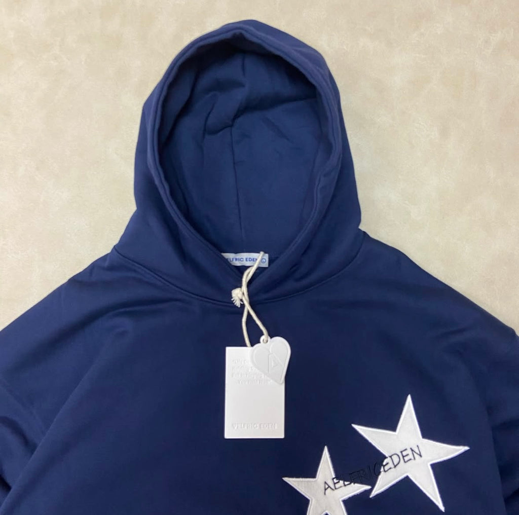 Aelfric Eden Star Print Color Contrast Hoodie