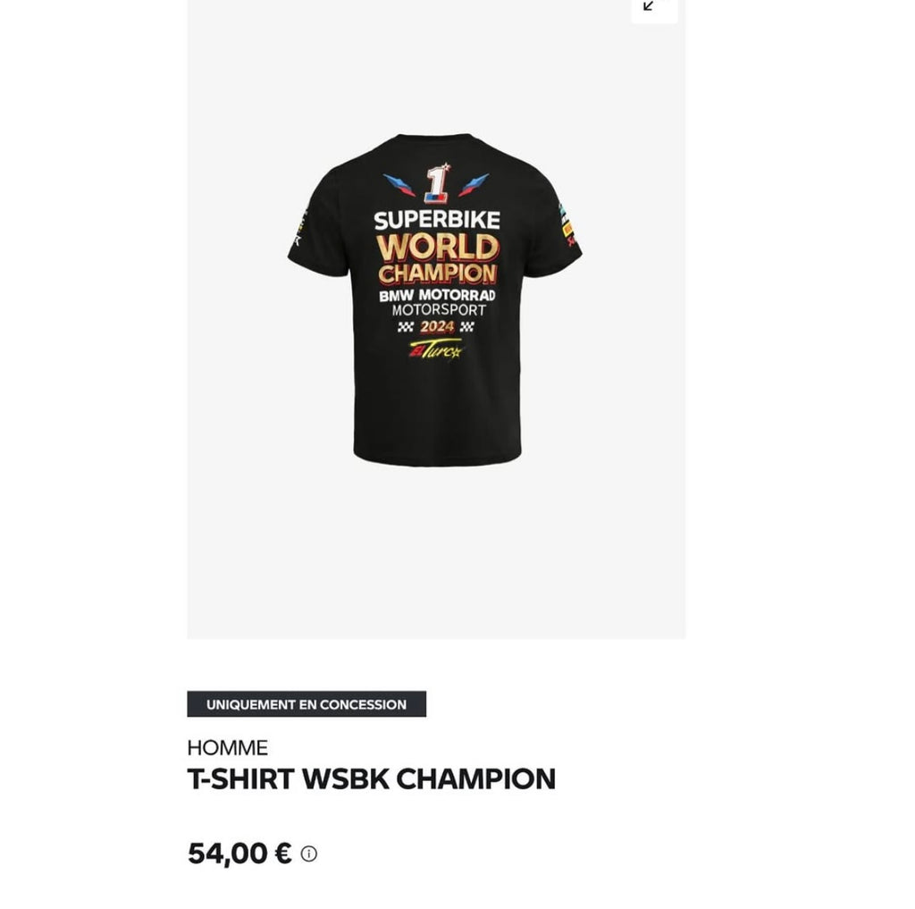 BMW MOTORRAD WSBK CHAMPION T-
Shirt