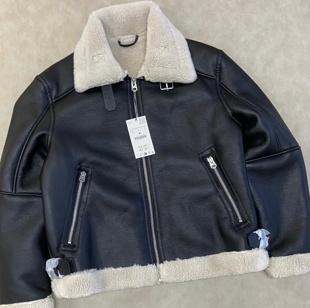 DOUBLE-SIDED LEATHER-LIKE JACKET