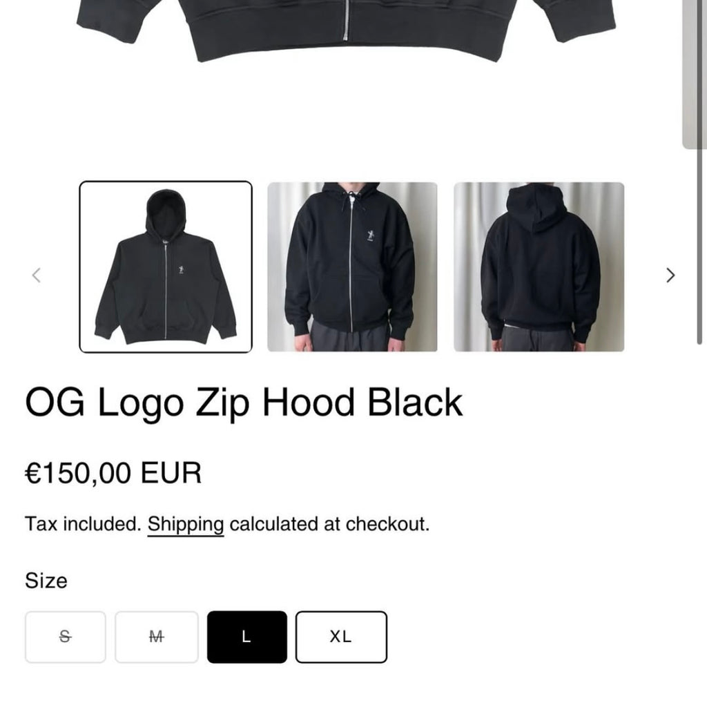 DANCER OG Logo Zip HEAVYWEIGHT
Hood Black