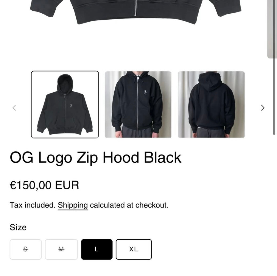 DANCER OG Logo Zip HEAVYWEIGHT
Hood Black
