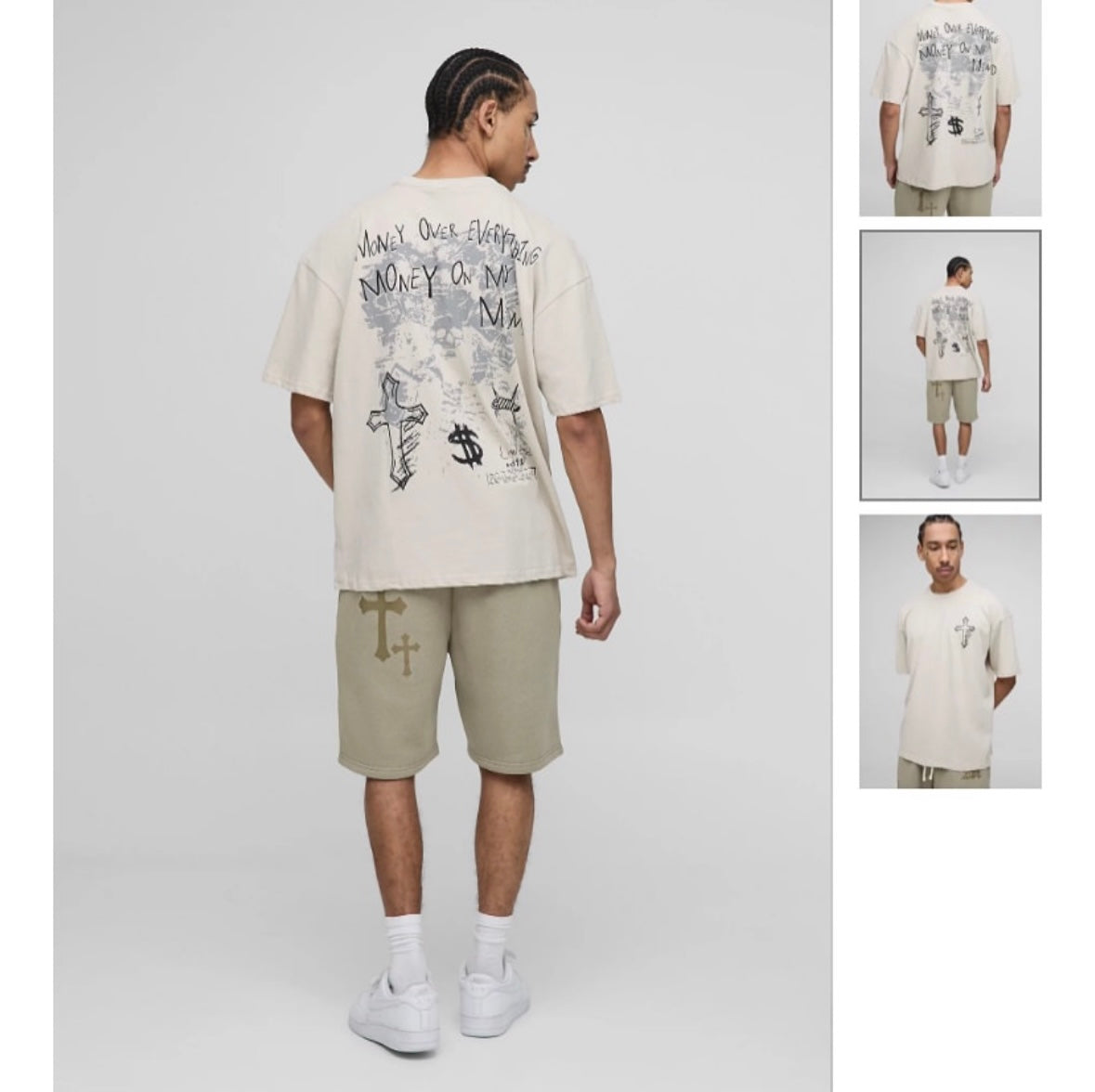 Oversized Cross Renaissance Graphic T-
Shirt