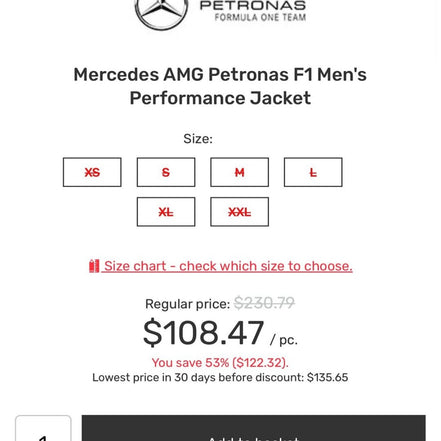 Mercedes-AMG F1 Performance
Waterproof Jacket