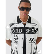 Boxy Fit Knitted Moto Shirt