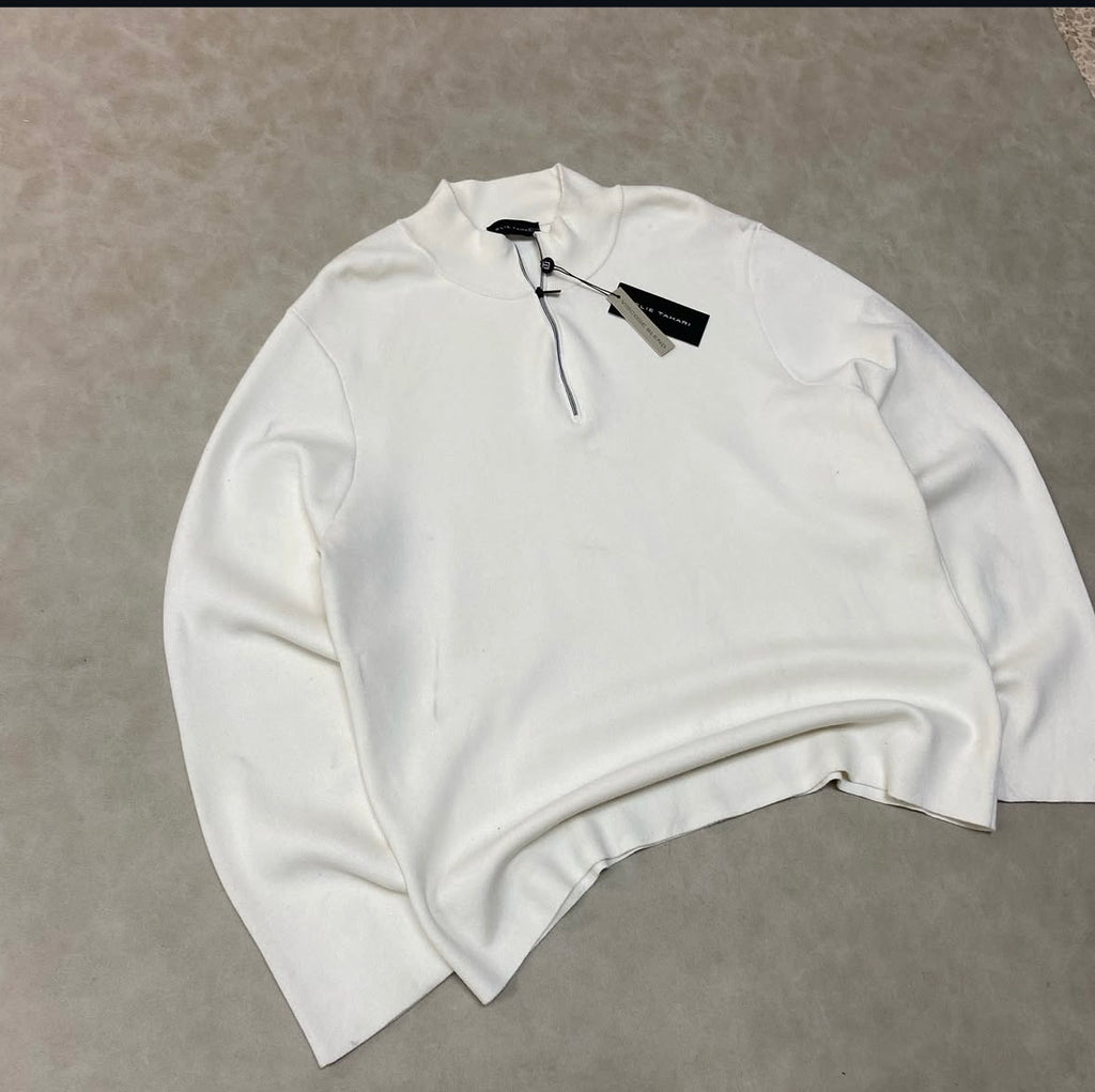 ELIE TAHARI Scuba 1/4-zip Mock Pullover