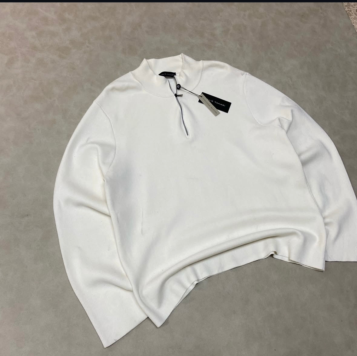 ELIE TAHARI Scuba 1/4-zip Mock Pullover