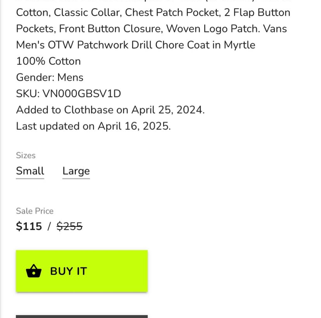 Vans Men’s OTW Patchwork Dril