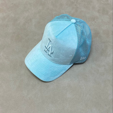 New Eras Caps, Los Angeles Dodgers Velour Trucker Cap