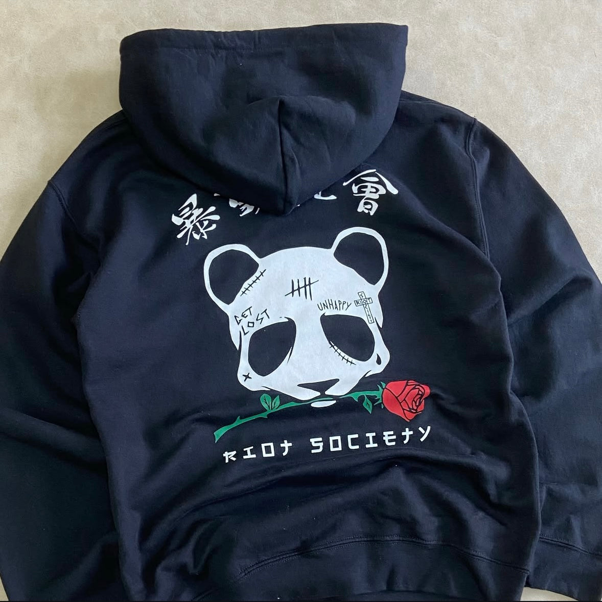 RIOT SOCIETY Panda Rose Skull Mens
Hoodie