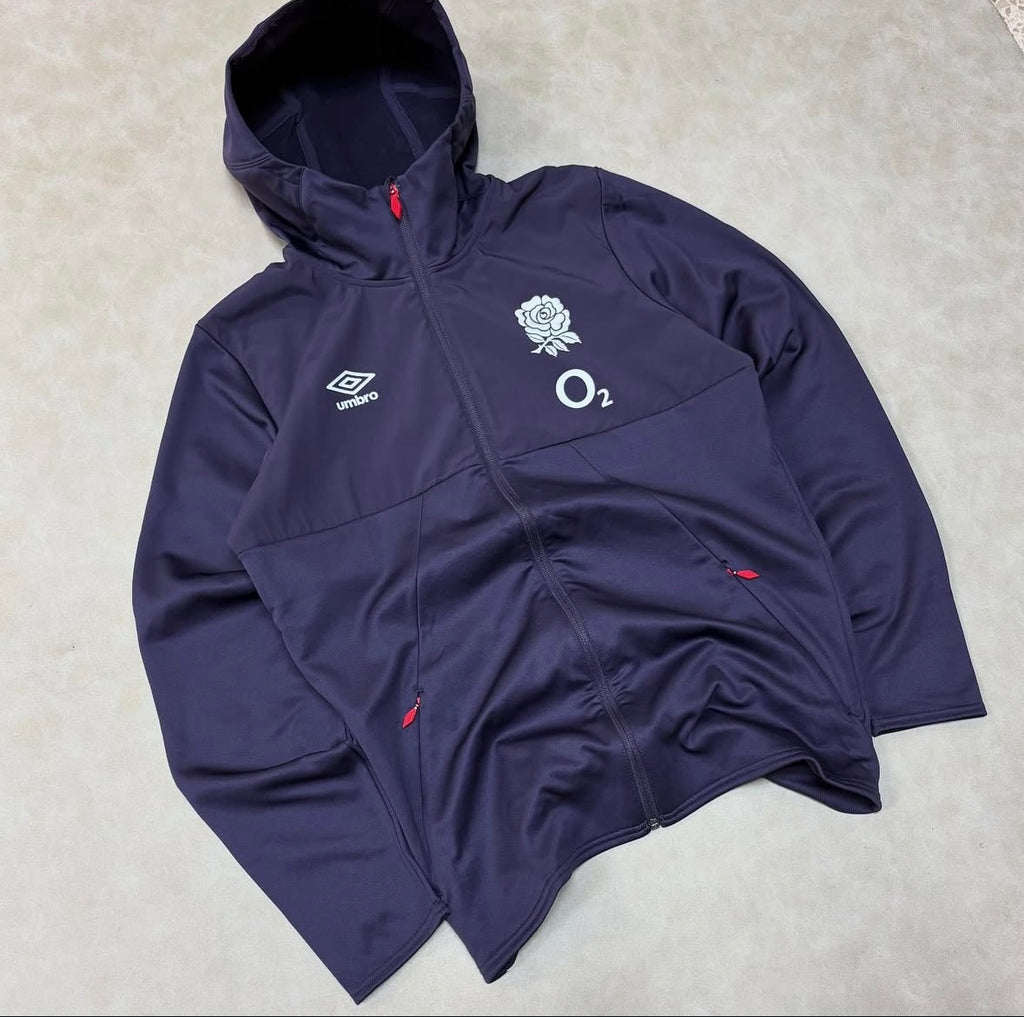 2024-2025 England Rugby Hooded
Jacket (Nightshade)