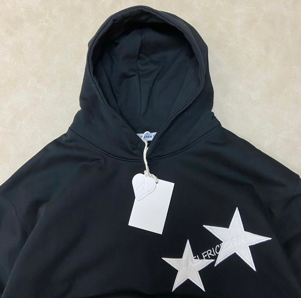 Aelfric Eden Star Print Color Contrast Hoodie
