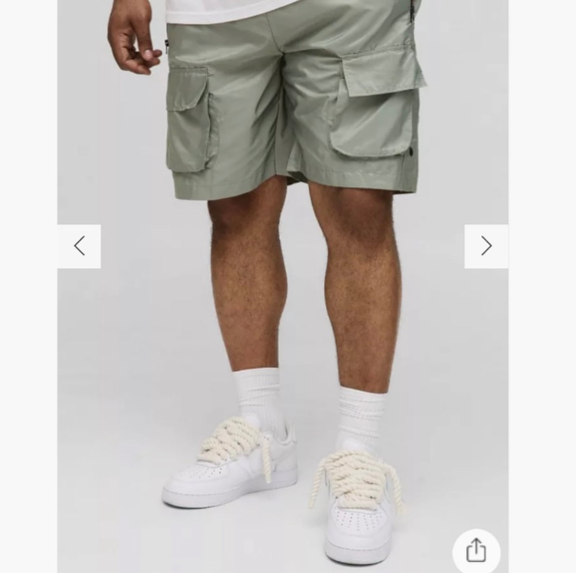 Plug Elasticated Waist Popper Side Relaxed Cargo Shorts