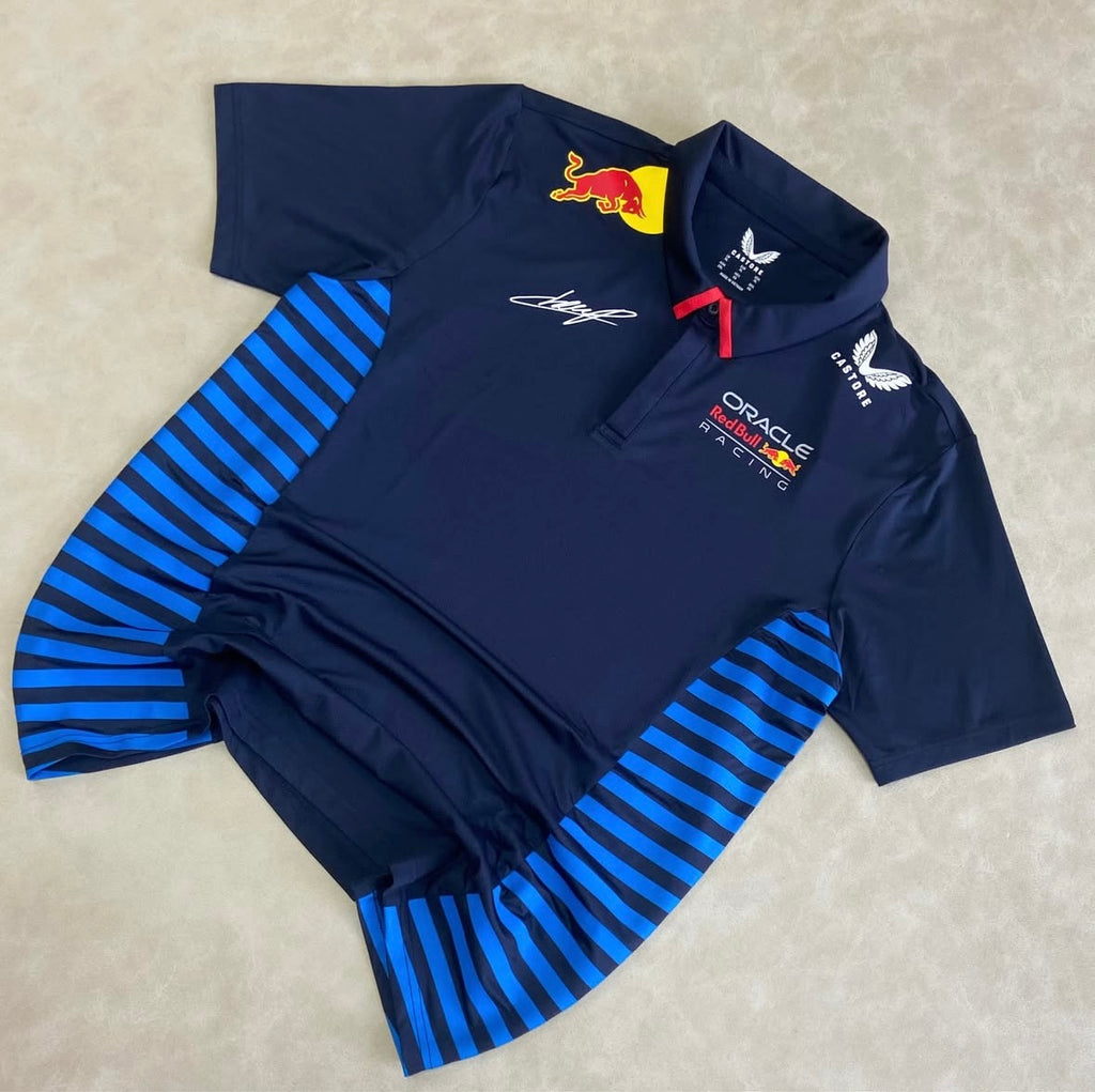 Men’s Castore Sergio Perez Navy Red Bull Racing 2024 Team Polo