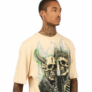 Kingston Beige/ Black Boxy Crop T-Shirt
