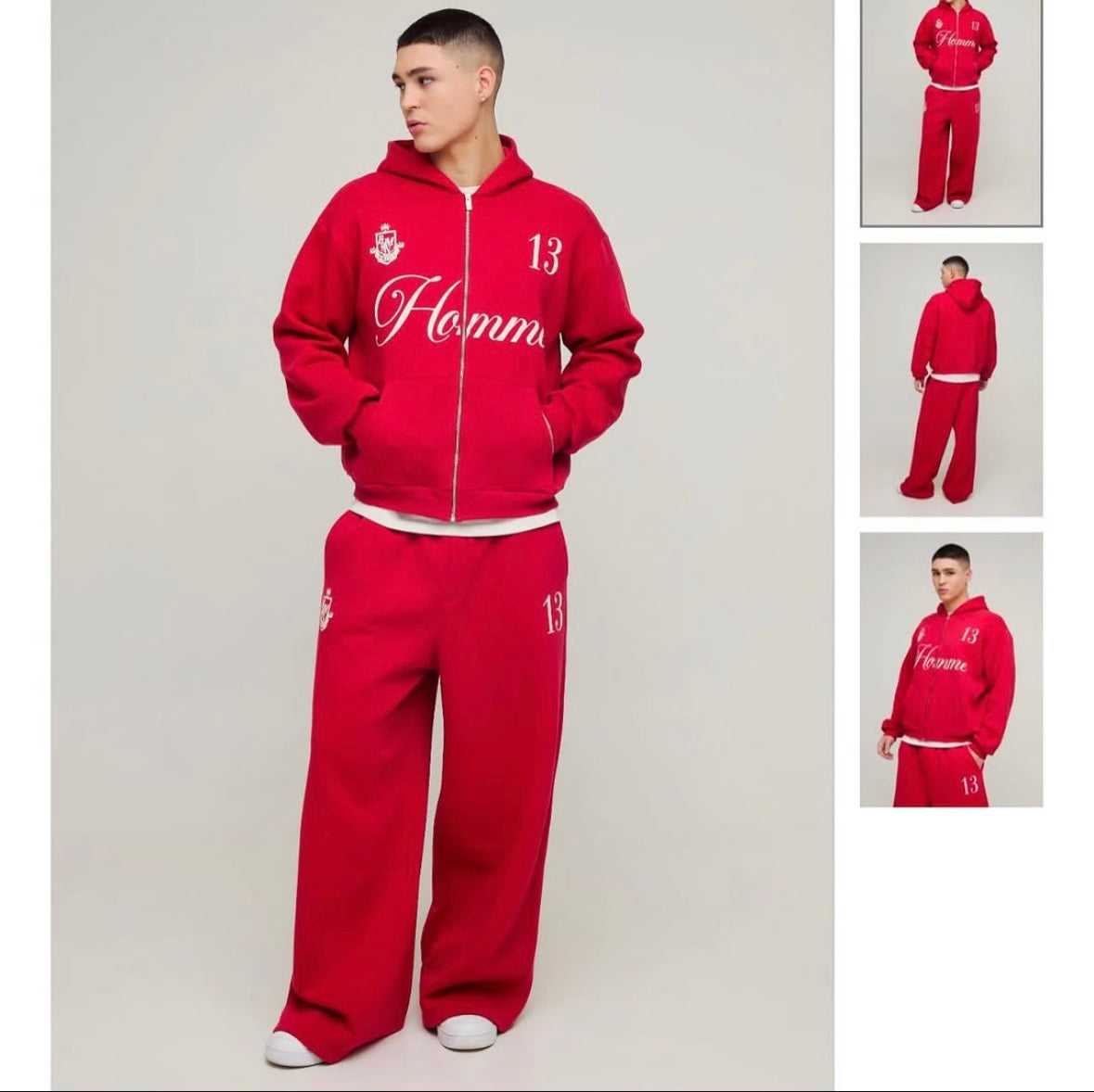 Oversized Boxy Homme 13 Zip Through
Extreme Wide Leg Tracksuit