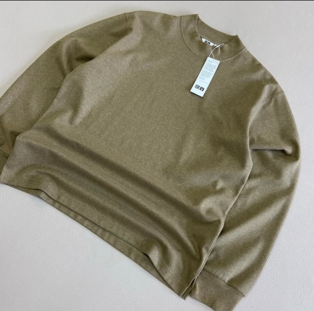 Uniqlo Brushed Jersey Mock Neck Long