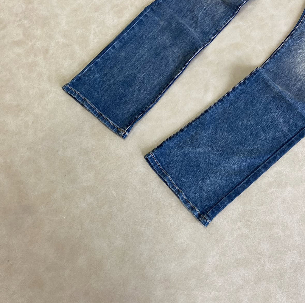 Arch Stacked Slim Flare Jeans - Dark Wash