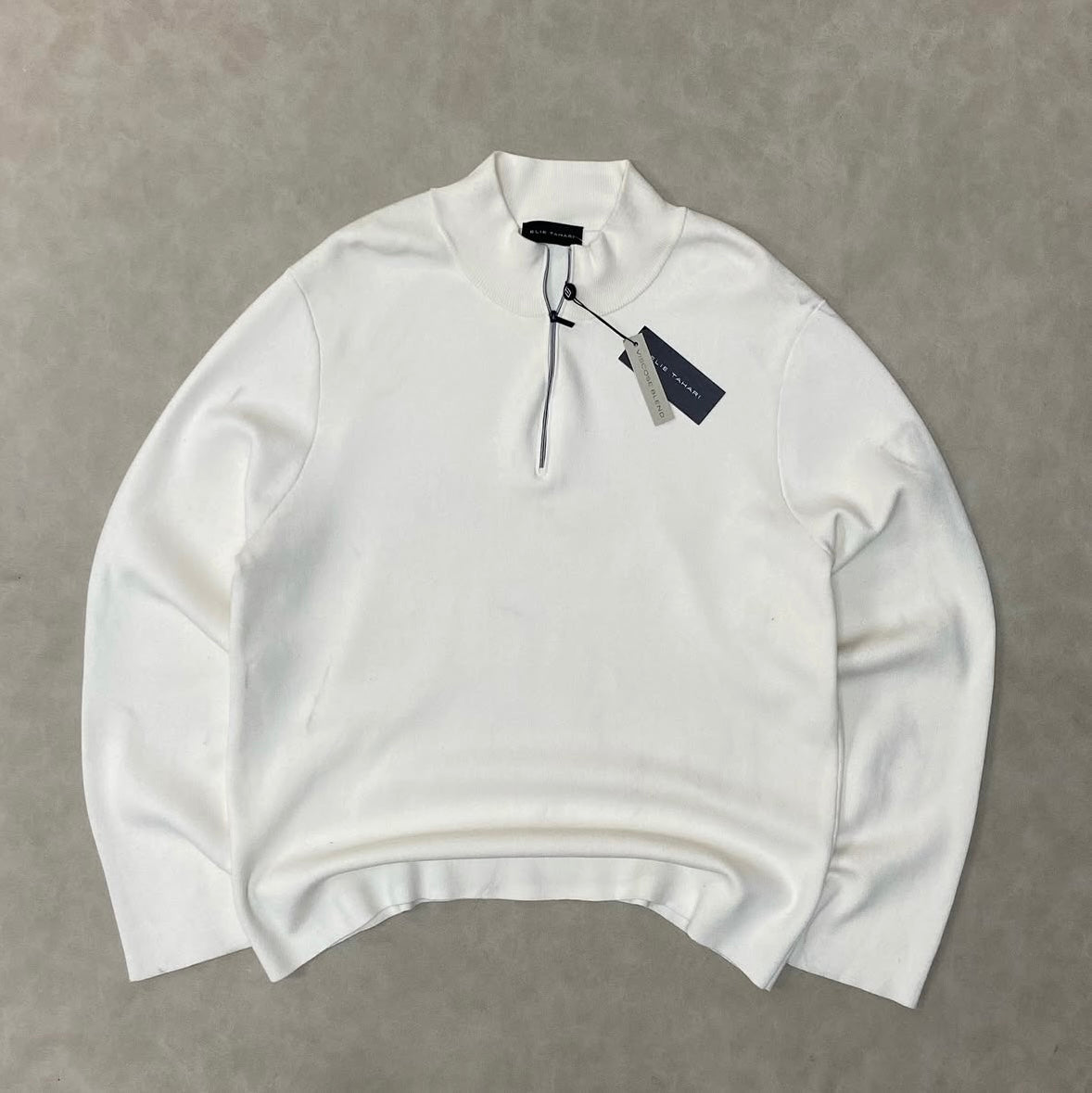 ELIE TAHARI Scuba 1/4-zip Mock Pullover