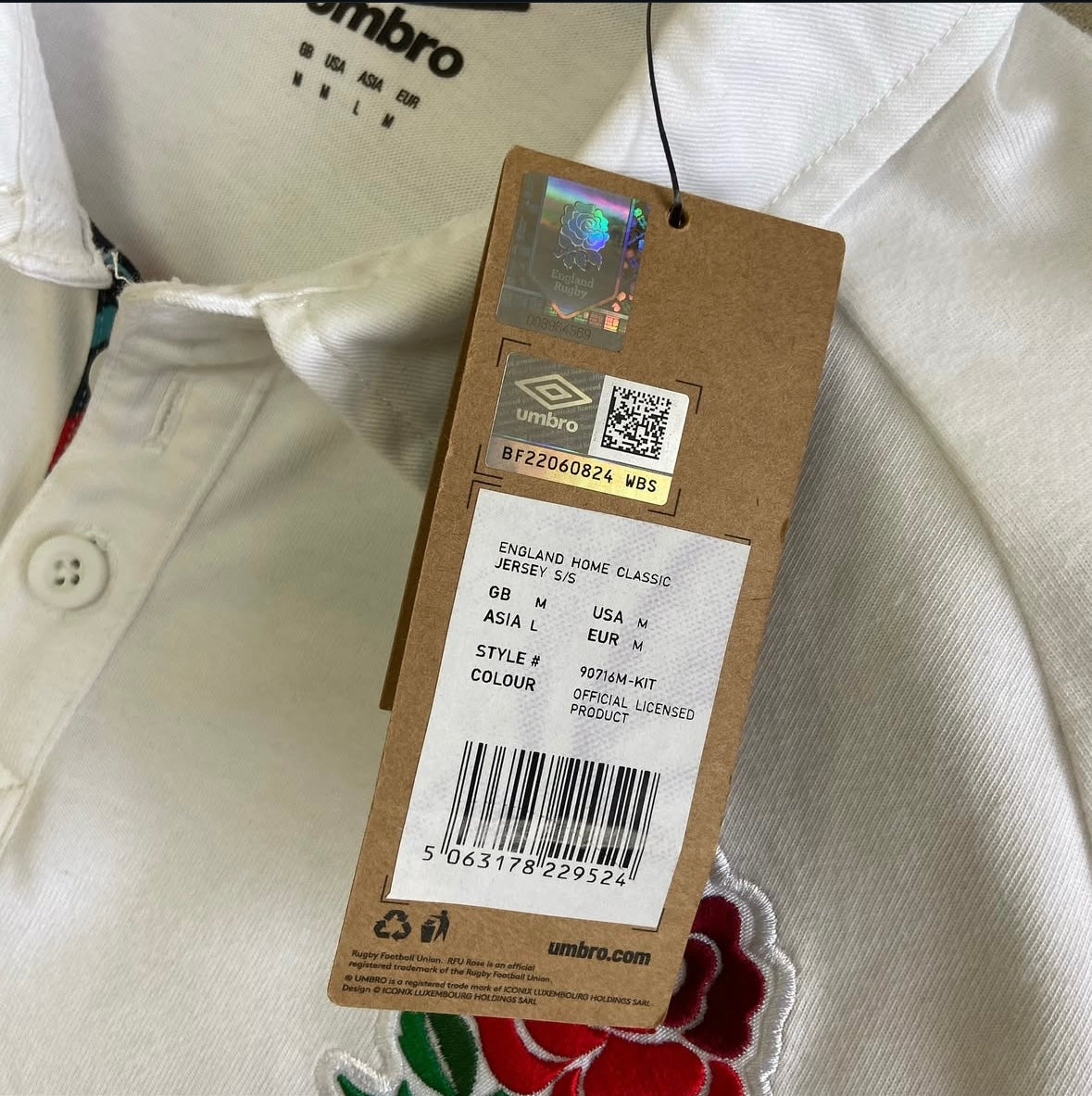 Umbro England Rugby 24/25 Home
Classic Jersey