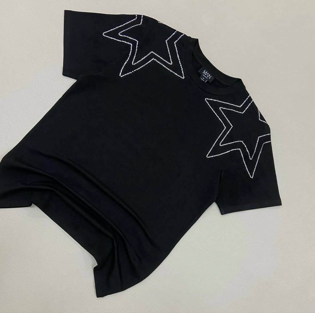 Heavyweight Rhinestone Star T-Shirt