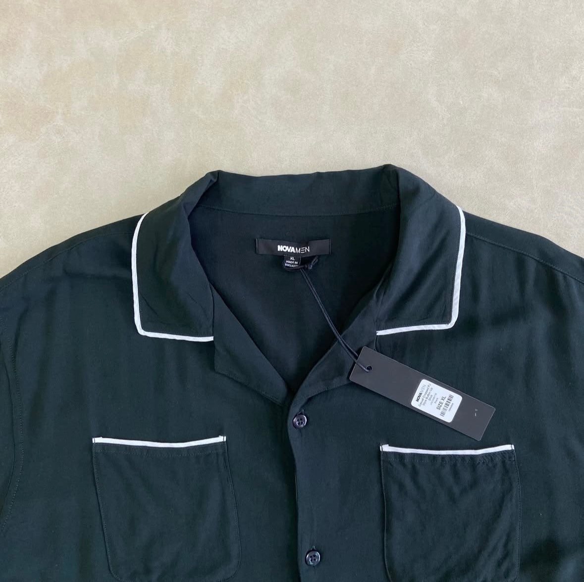 Casual Cropped PJ Style Button Up Shirt