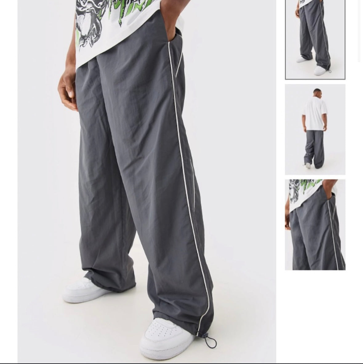 Elasticated Waist Side Stripe Parachute
Pants