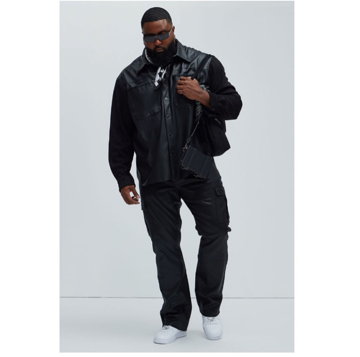 Better Be Cargo Waxed flared Pants Black