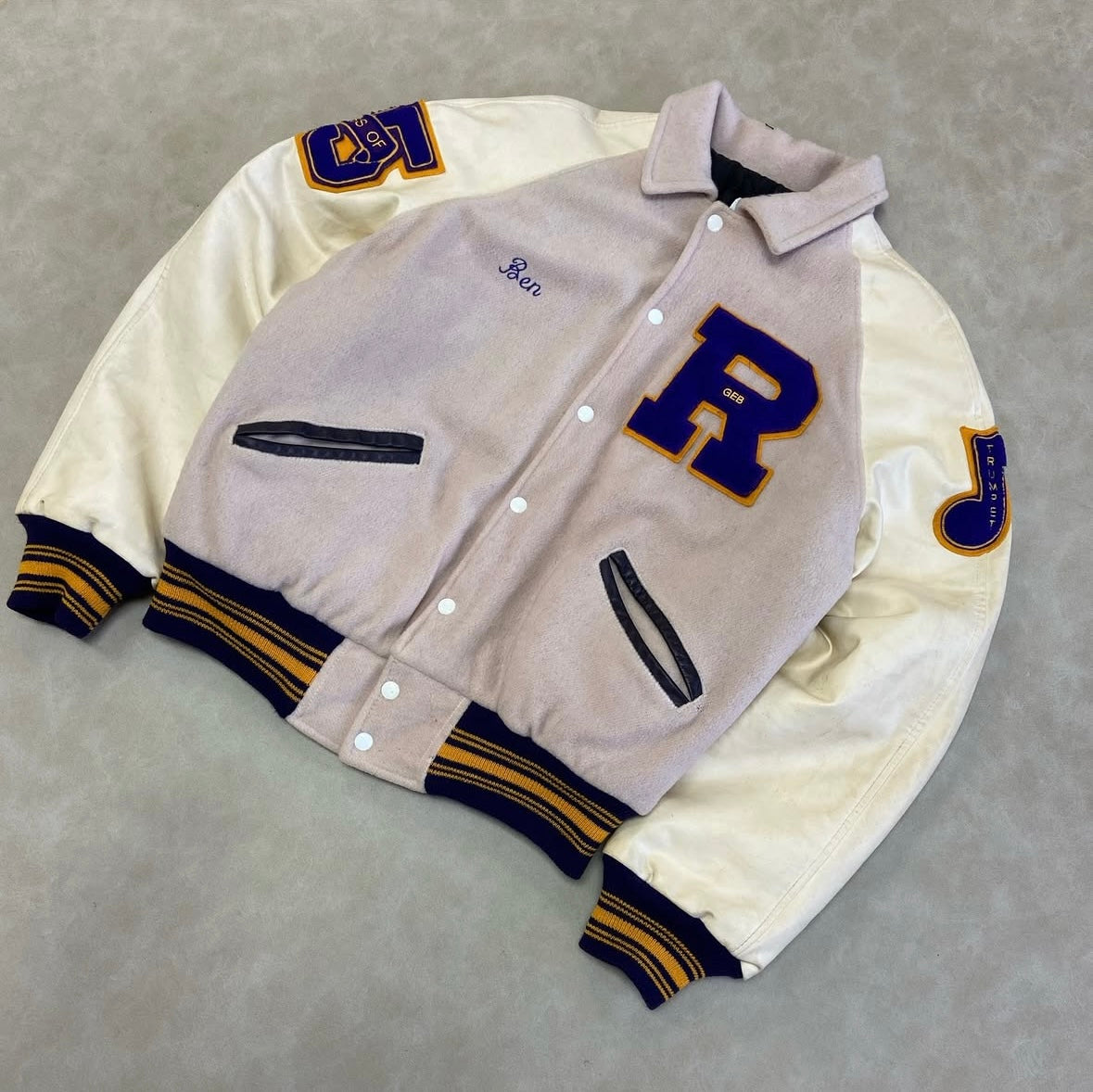 Varsity 90s Leather Jacket