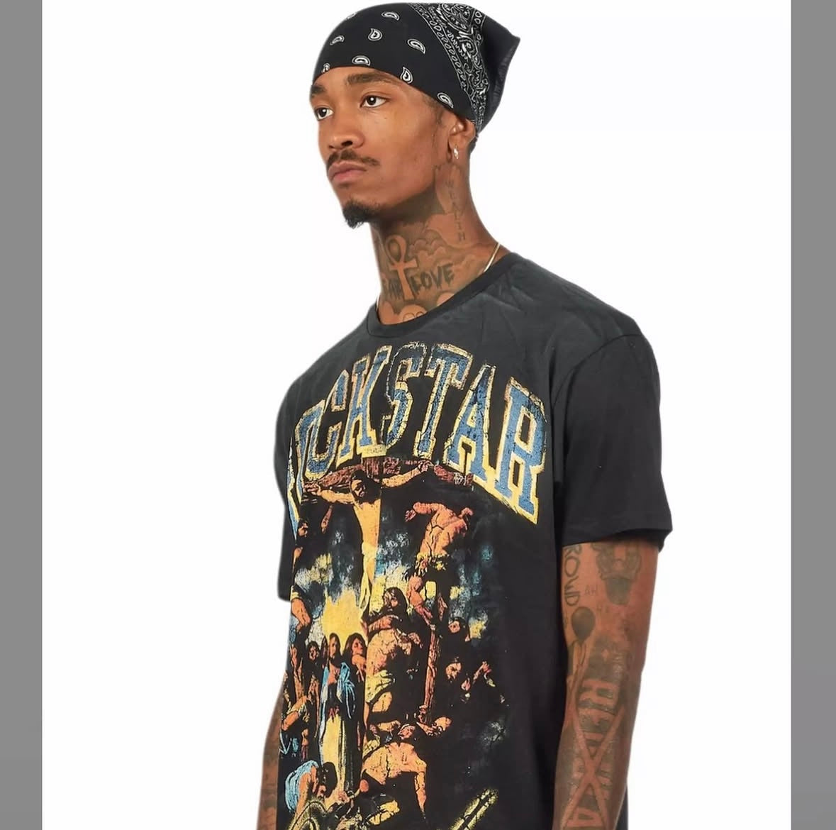 Waller Black Oversized Graphic T-Shirt