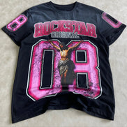 Fields Black/Pink Oversized Graphic T-Shirt