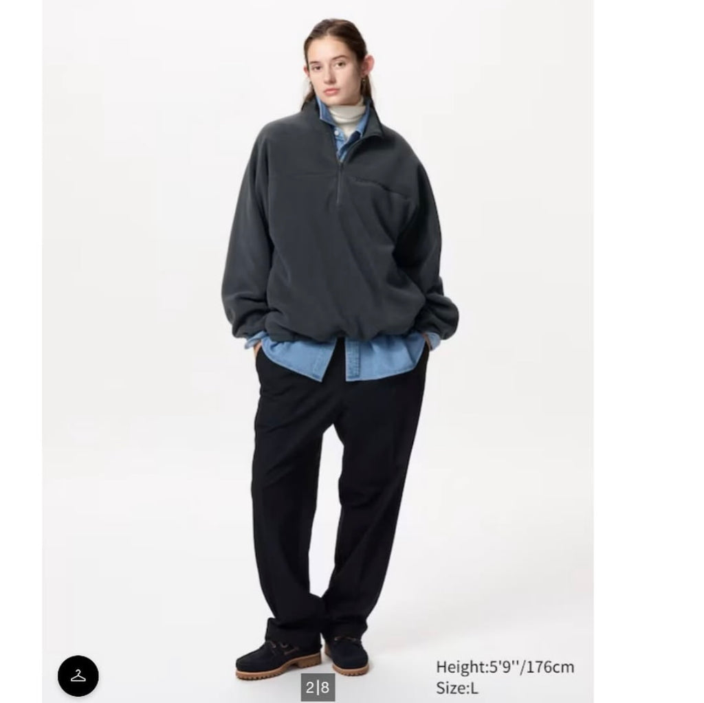 Uniqlo Fleece Half-Zip Oversized Pullover