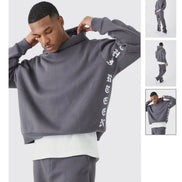 Oversized Boxy Printed Flared Tracksuit