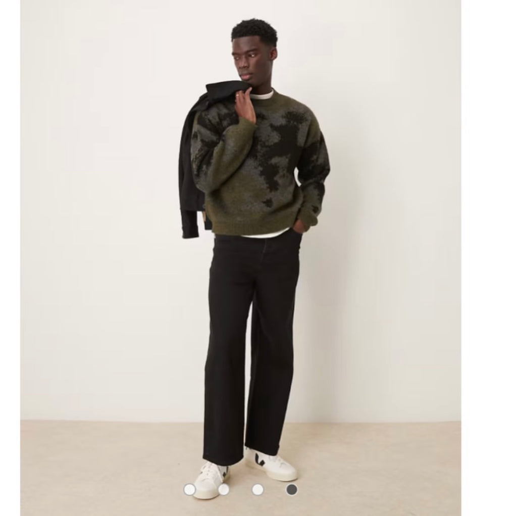 ASOS DESIGN relaxed boxy fit knitted
crew neck Jumper