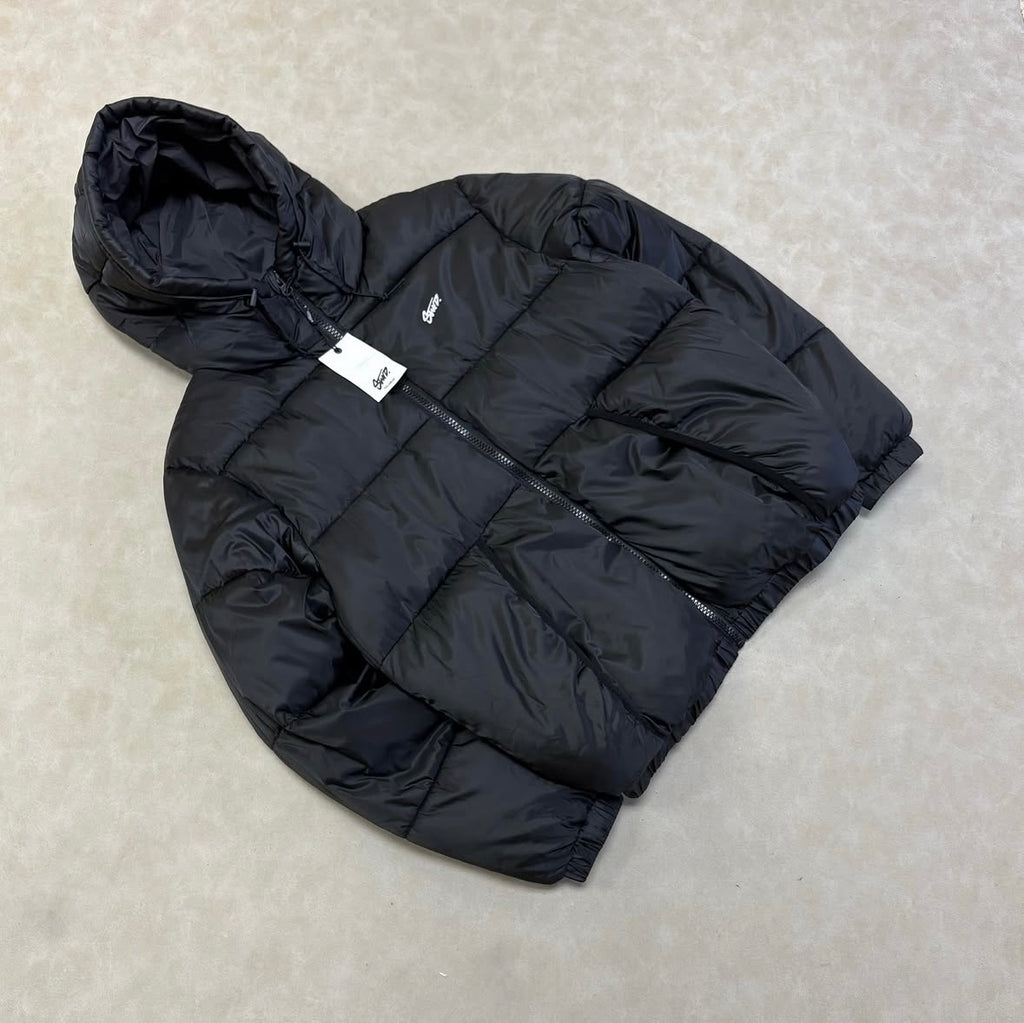 Pull&Bear STWD puffer jacket with hood in black
