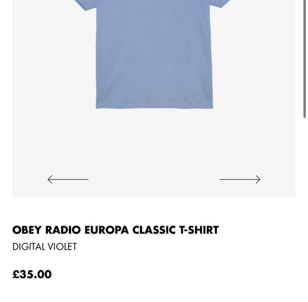 Obey Radio Europa Classic T-Shirt Digital Violet