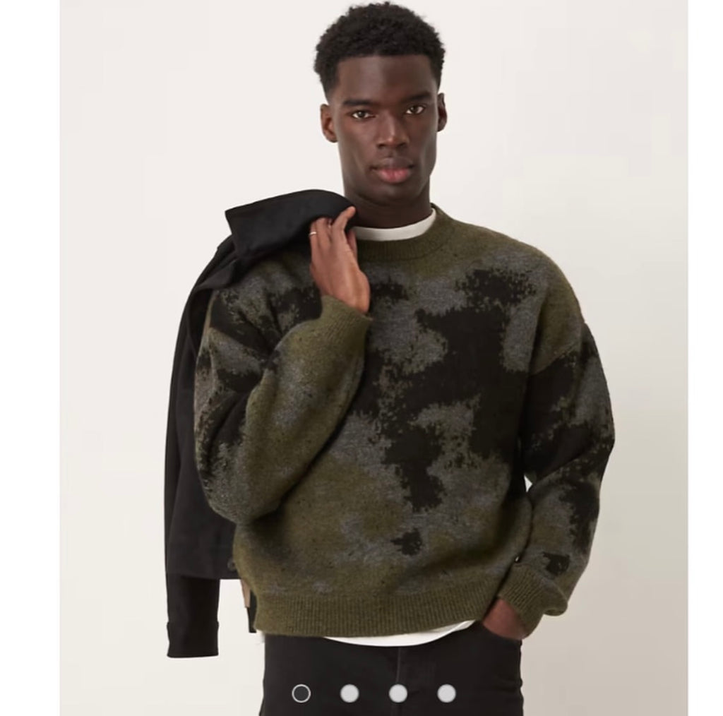 ASOS DESIGN relaxed boxy fit knitted
crew neck Jumper