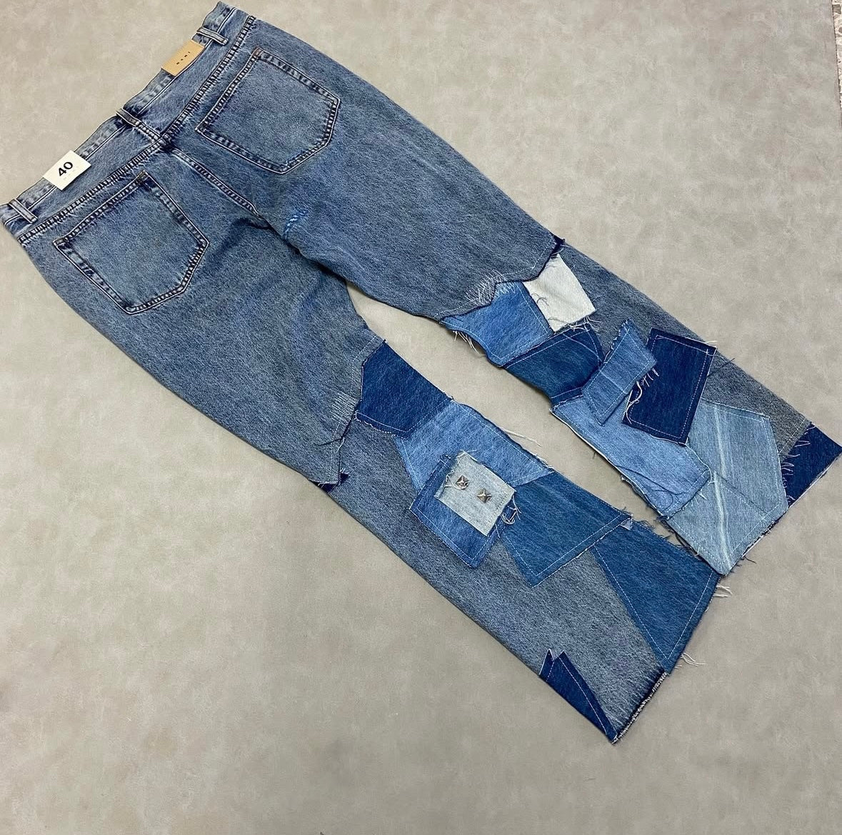 mnml B424 Patch Flare Denim