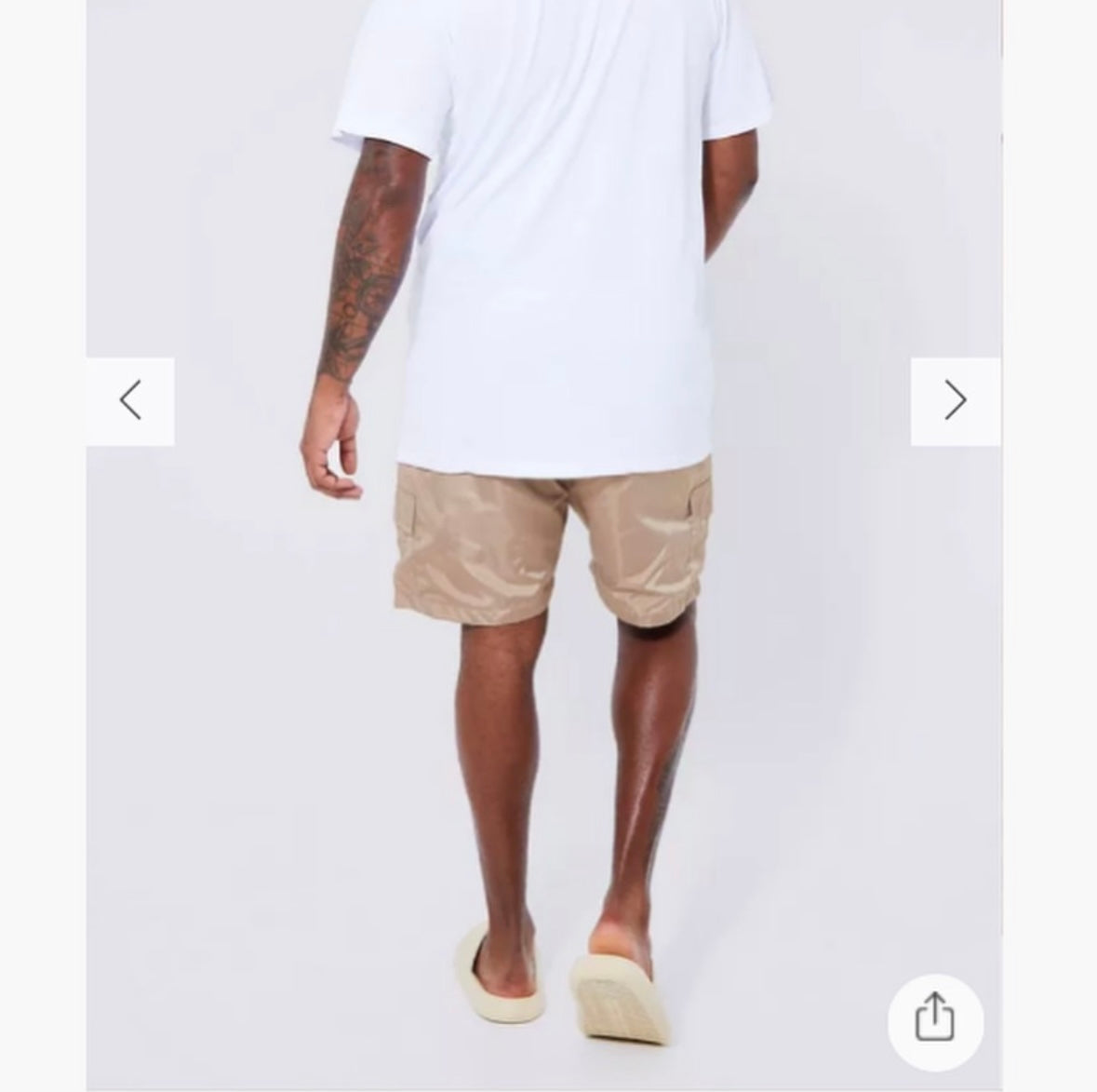 Plus Cargo Shorts With Elastic And Alamar
