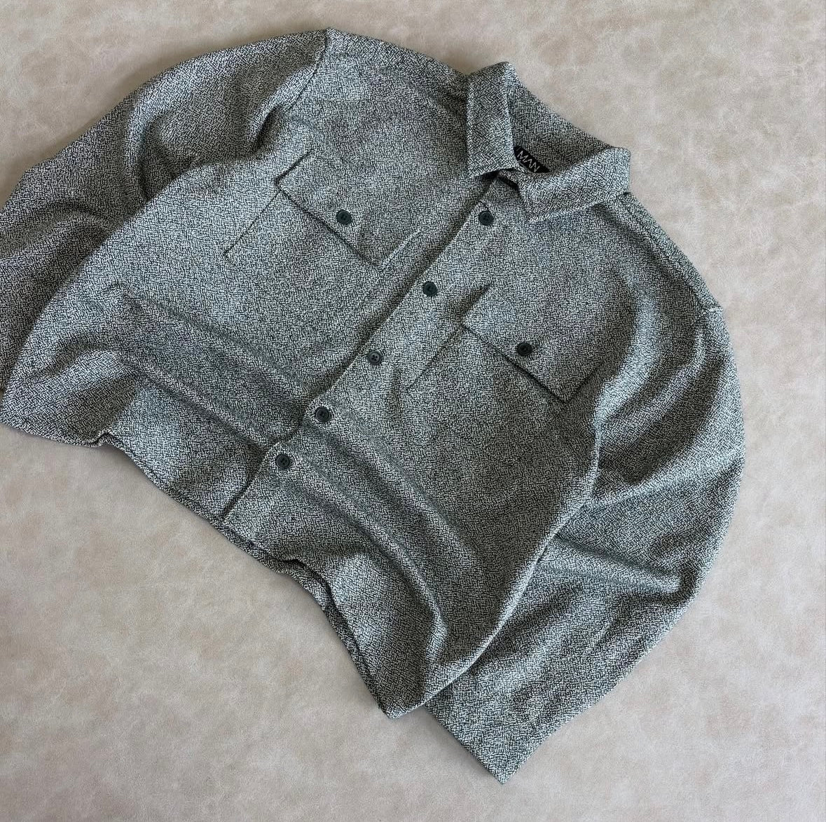 Boxy Boucle Heavyweight Overshirt