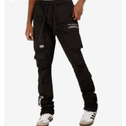 Smoke Rise Nylon Utility Pocket Stacked Flare Pant