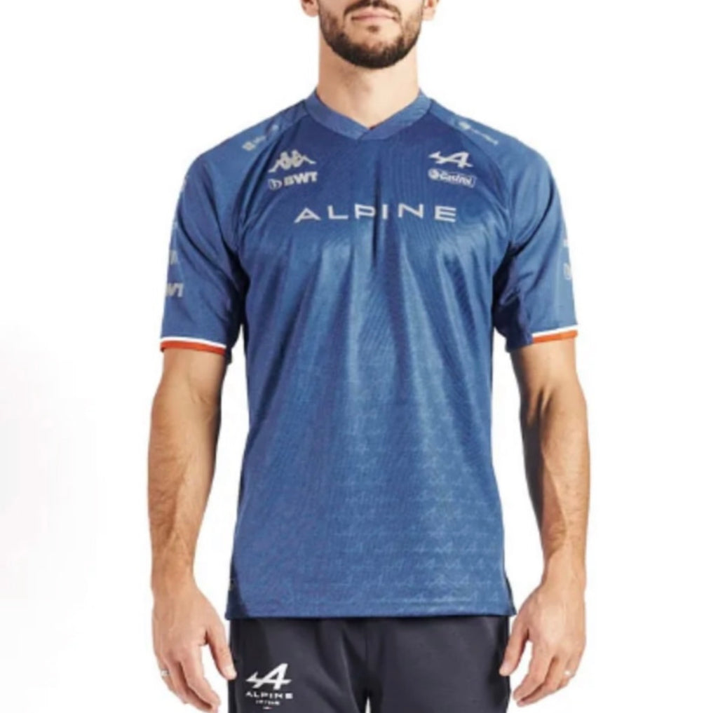 Alpine T-Shirt F1 Fernando Alonso Team Kappa Royalblau 341D45W
